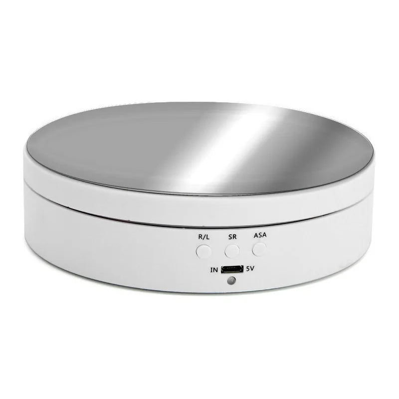Speeds Electric Rotating Display Stand Mirror Degree Turntable Jewelry Holder BatteryUSB Power for Photography Shooting