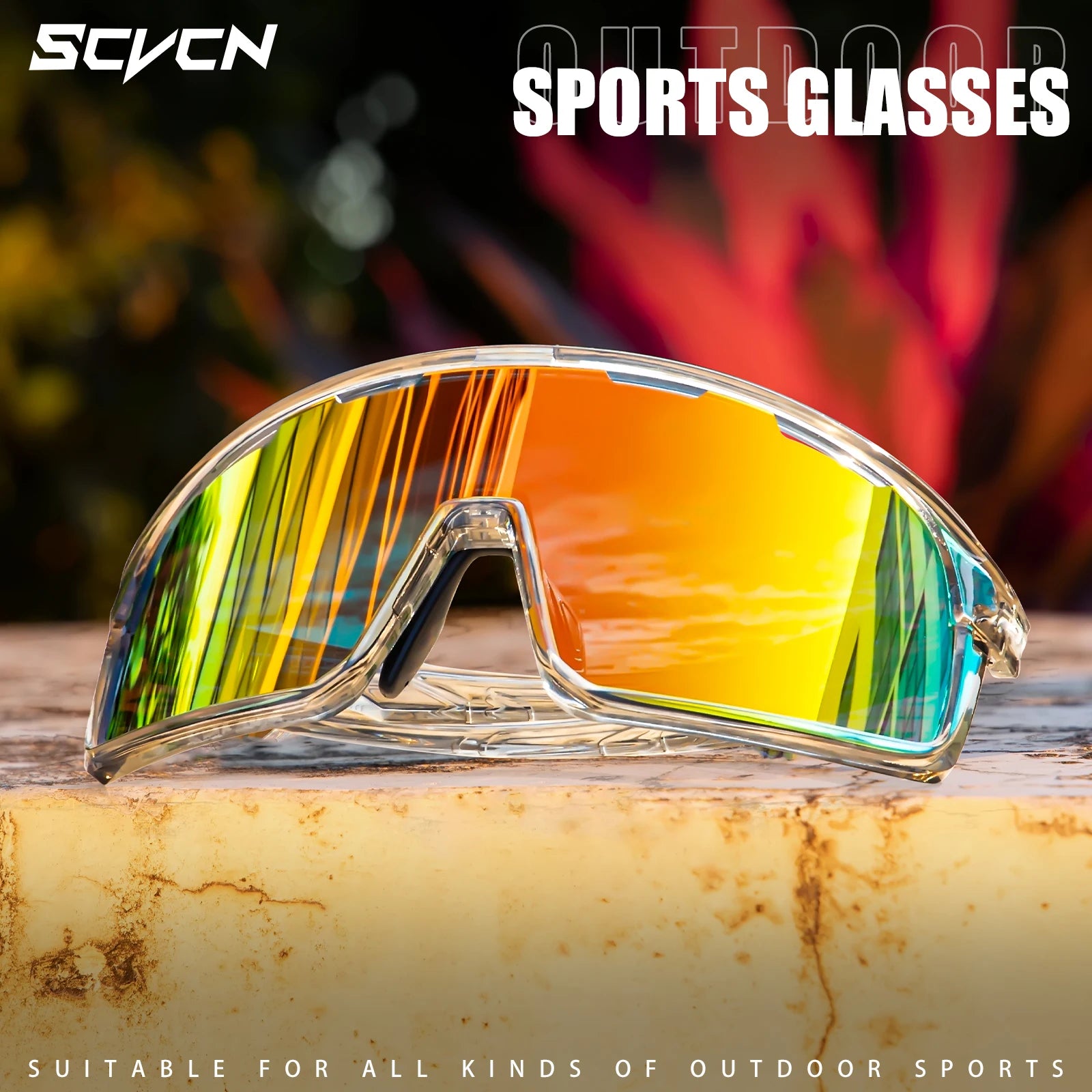 Photochromic Sports Sunglasses UV Cycling Driving & Outdoor Adventure Goggles