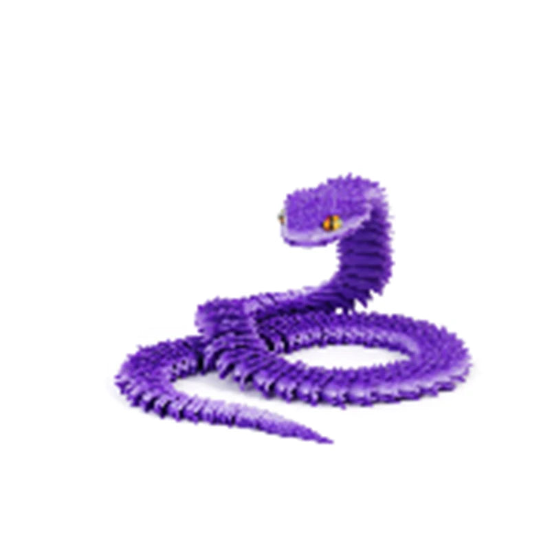 3D Printed Snake Decoration Colorful Model 3D Printed Animals Creative Toy Desk Accessories Room Decor Table Ornament 3 Sizes - Zecs shopping