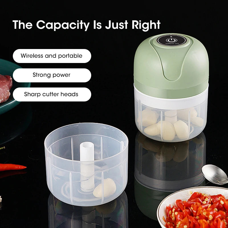 ml Garlic Masher Crusher Electric Kitchen Food Chopper USB Portable Meat Grinder Vegetable Chopper for Kitchen Gadgets