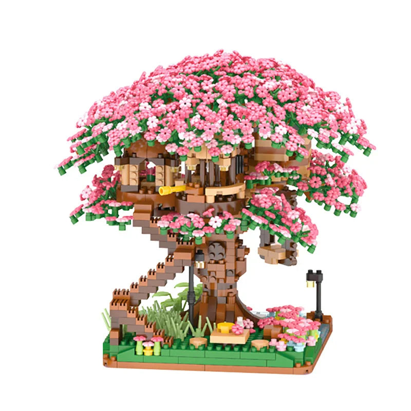 Mini Sakura Tree Building Blocks Set Diy Cherry Premium & Affordable