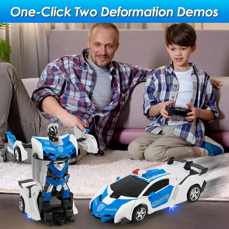 -in- RC Transforming Car Robot & Sports Vehicle with Remote Control