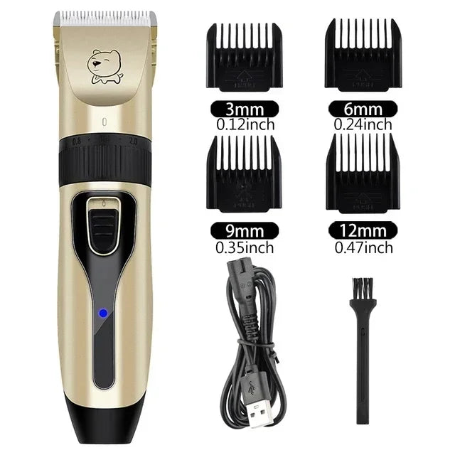 Dog Professional Hair Clipper Electrical Grooming Trimmer for Pets USB Rechargeable Cat Shaver Animals Haircut Machine - Zecs shopping