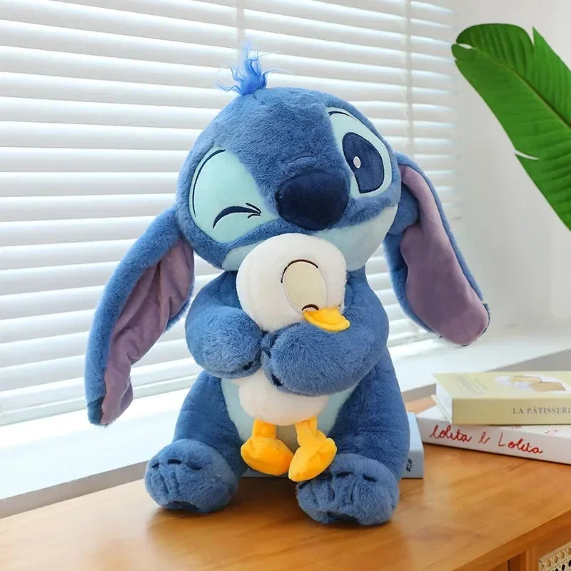 Miniso Plush Doll Stitch Lilo Doll Cute Duck Stitch Plush Stuffed Toy Christmas Childrens Birthday Gift Kawaii Decoration Toys