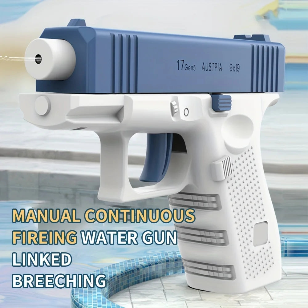 Summer Mini Water Gun Non Electric Pistol High-pressure Full Automatic Shooting Water Beach Toy Gun For Children Boy Girl Adults - Zecs shopping