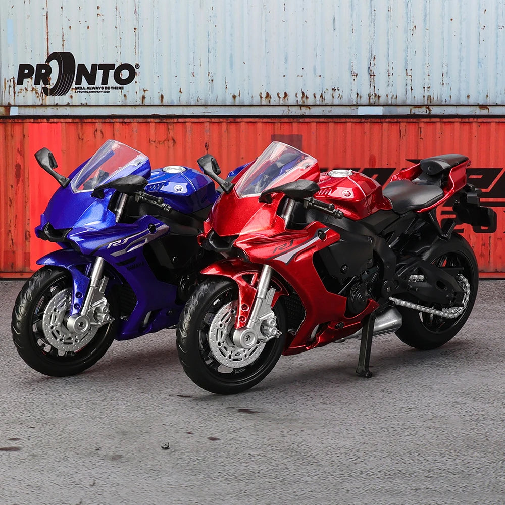 Suzuki GSX-R1000 & YAMAHA YZF-R1 1976 Alloy Motorcycles 🏍️💨 | Classic Diecast Model Toy Gifts