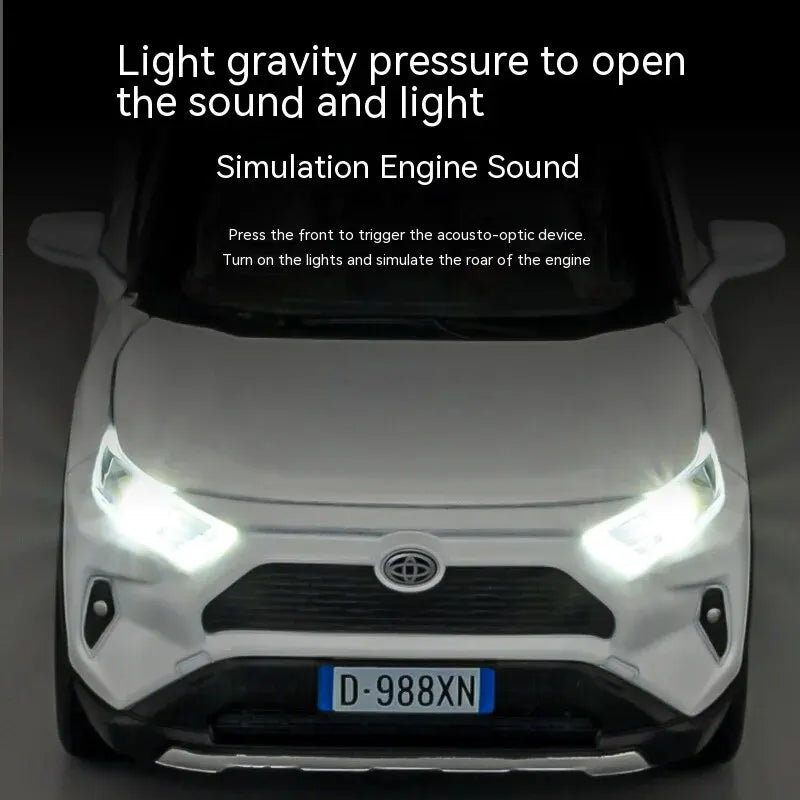 Diecast Rav Car Model - Lights Sound Steering Perfect Kids Birthday GiftOff-Road Tundra Truck Toys Ideal For Kids