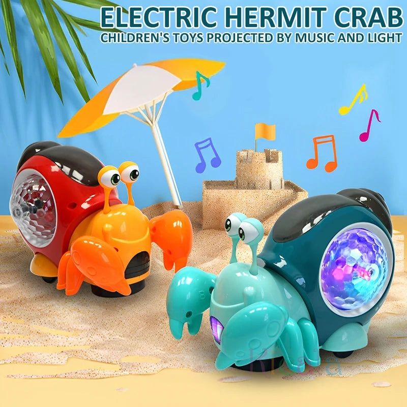 Crawling Crab Baby Toys With Music Light Up Interactive Musical Toys For Baby Dancing Crawling Toys Moving Toddler Toys