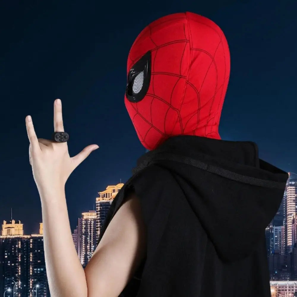 Spiderman Mask Eyes Movable Remote Control Peter Parker Spiderman Toys Children  Halloween Cosplay Costume Mask Christmas Gifts 🎁✨ – Fun Gift for Kids & Family