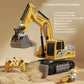 Alloy RC Excavator Toy – Remote Control Construction Vehicle with Lights and Sound