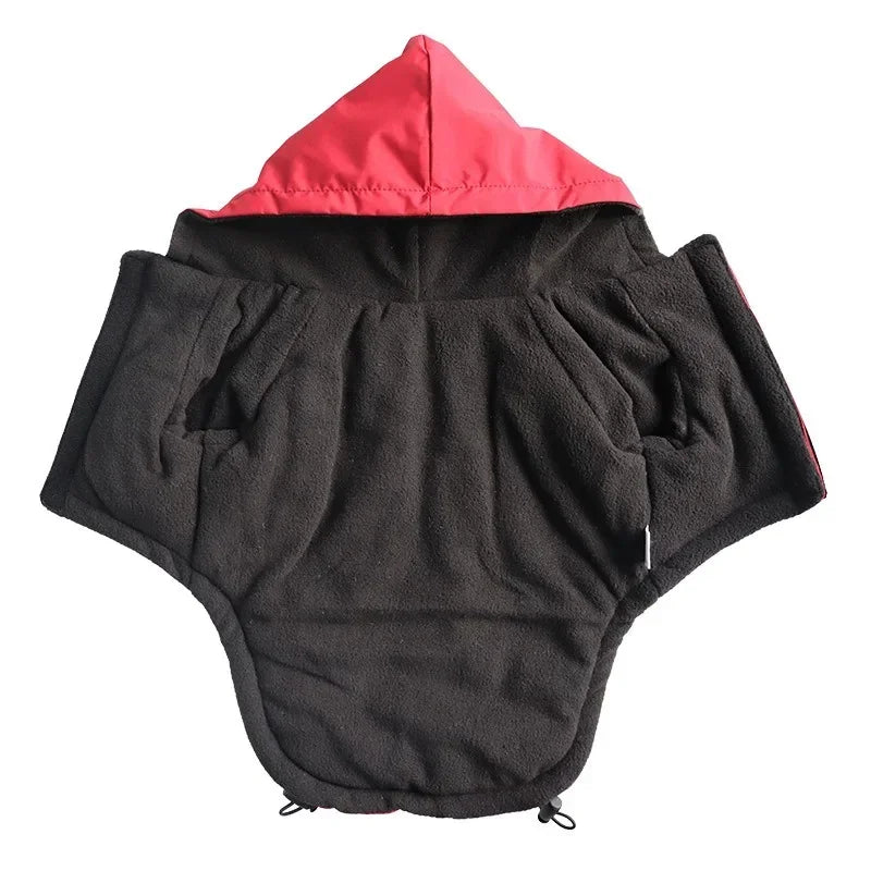 Pet Clothes Autumn Winter Pet Dog Reflective Waterproof Warm Coat Cotton Hooded Jacket FOR Small Medium Dog Clothes - Zecs shopping