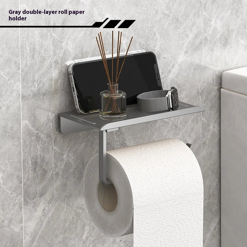 Toilet Paper Holder Plastic Storage Rack Kitchen Towel Placement Of Seasoning Bottles Bathroom Wall Roll Of Paper Phone Storage
