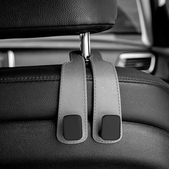 Universal Car Headrest Hooks – Seat Back Bag Hanger & Organizer Clips