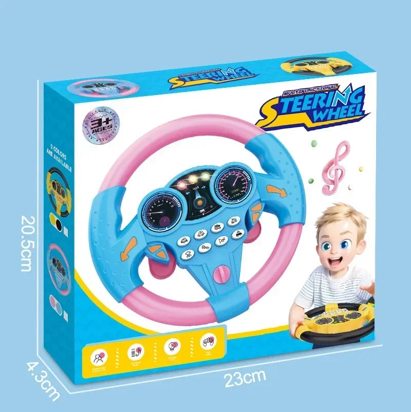 Baby Steering Wheel Toy Shining Simulation & Educational Fun for Kids