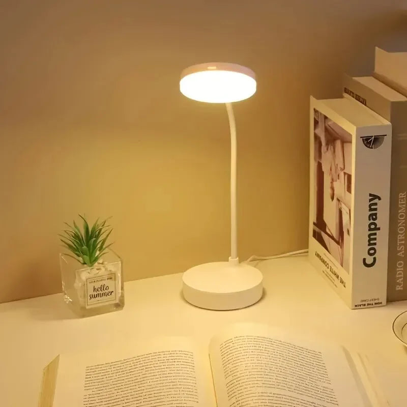 pc LED Desk Lamp With USB Charging Port Dimming Levels Touch Control White
