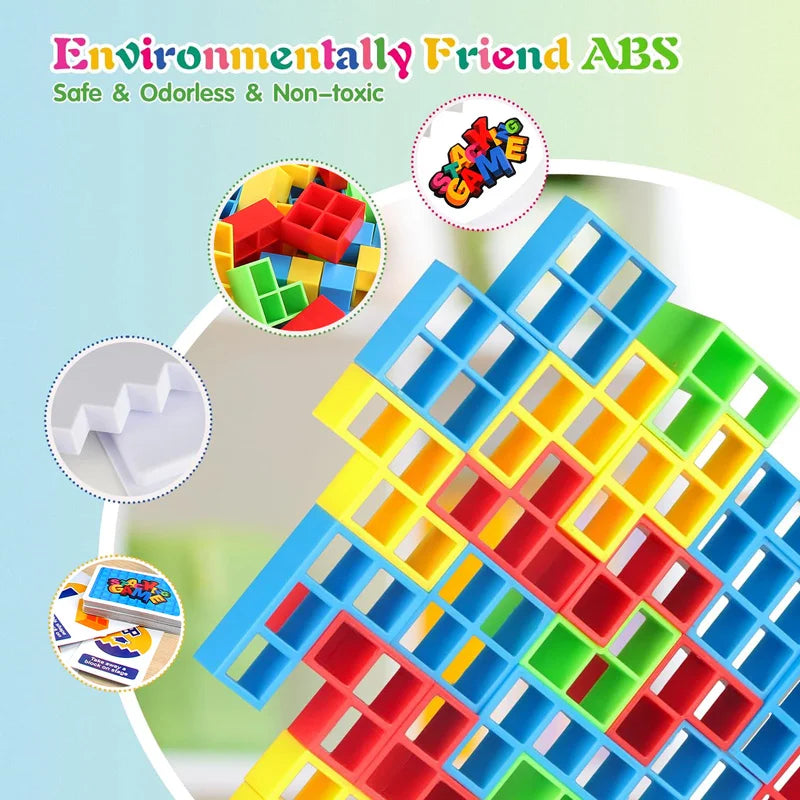 Balance Stacking Board Games Buliding Blocks Adults Kids Tower Block Bricks Toys For Boys Girls Puzzle Toy Family Parties Games Fun Gift for Kids & Family