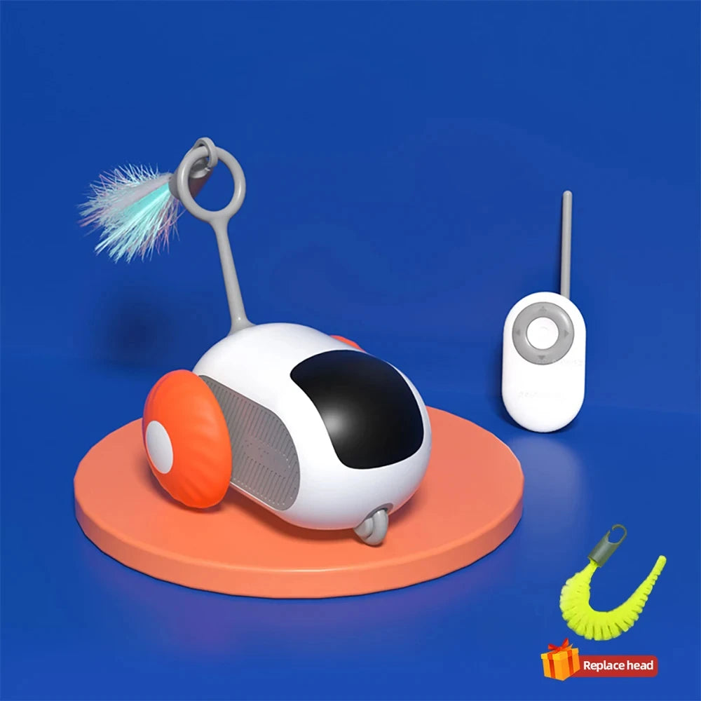 Smart Cat Toy 2 Modes Automatic Moving Remote Controlled Toy Car for Cats Dogs Interactive Playing Kitten Training Pet Supplies - Zecs shopping