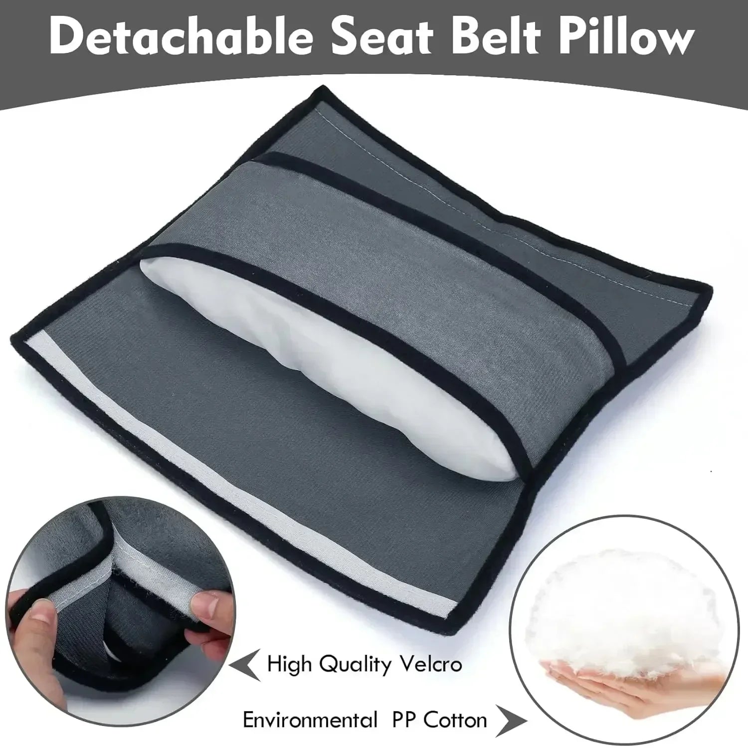 Kids Seatbelt Pillow & Cushion Pad Soft Car Seat Strap Cover for Comfy Rides