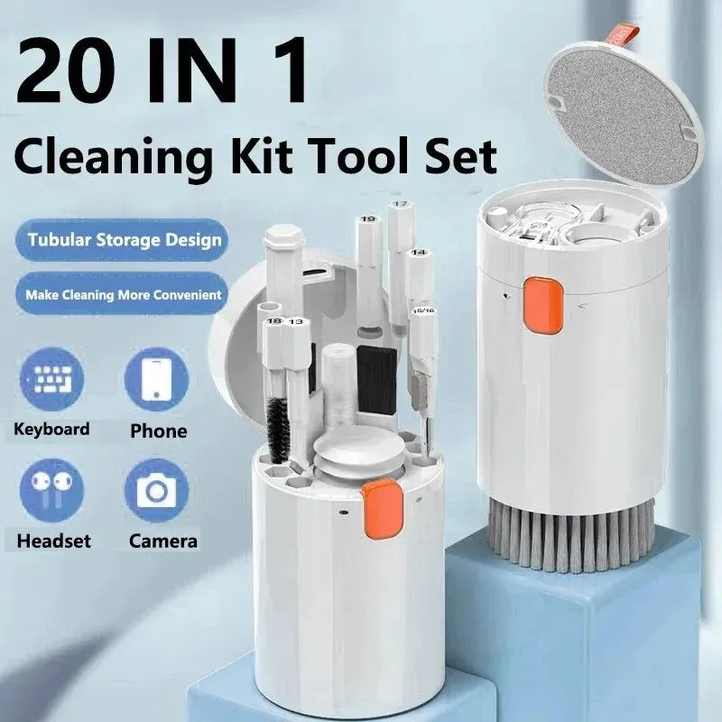 -in- Cleaner Kit Computer Keyboard Brush Earphones Cleaning Pen Screen Cleaning Spray Bottle Cleaning Tools Keycap Puller Set