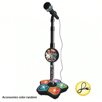 Kids Karaoke Microphone Stand – Portable Electronic Singing Machine Toy for Children