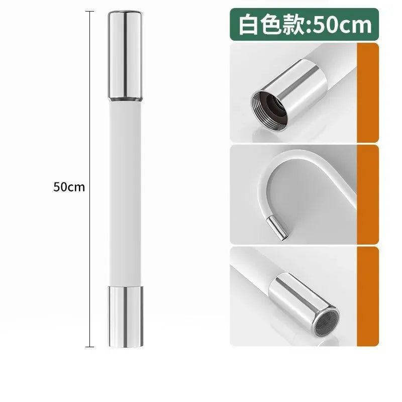 Kitchen Faucet Extension Extender Universal Rotating Silicone Flexible Hose Water Tap Pipe Tube for Bathroom Wash Basin