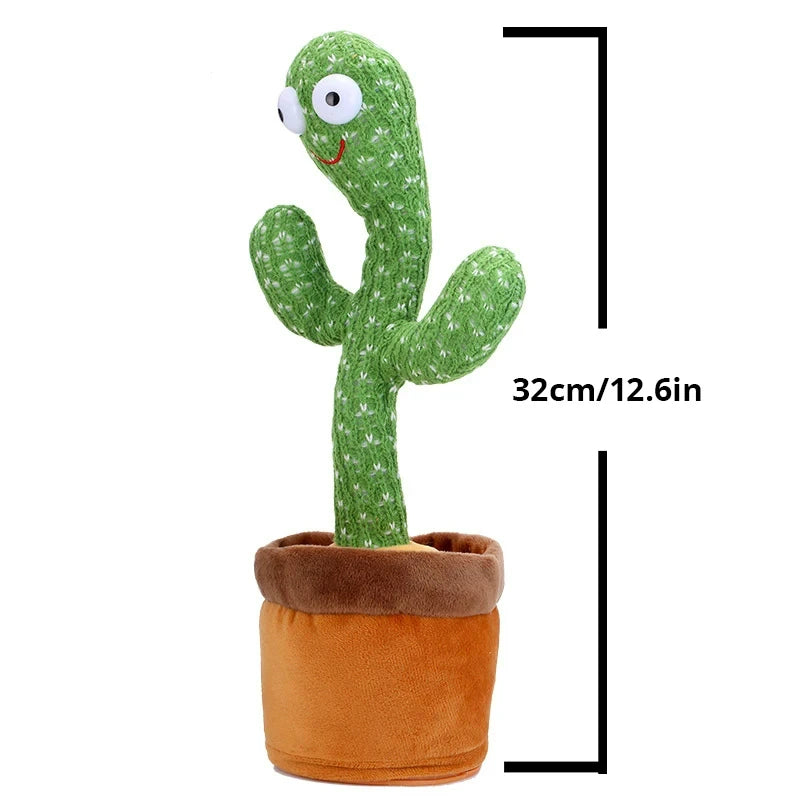pc Dancing Cactus ToyRepeat Talking Song Speaker Wriggle Dancing Sing Talk Plushie Stuffed Interaction and Decoration