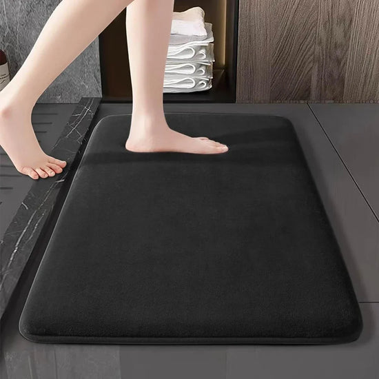 Absorbent Non-Slip Bathroom Mat – Soft Coral Velvet Bath & Door Floor Rug