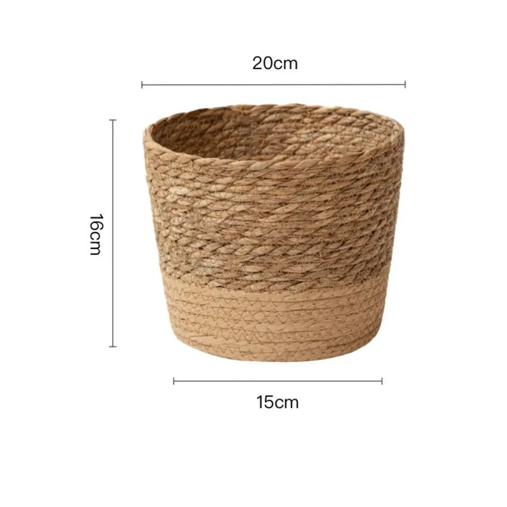 Fashion Rattan Woven Flower Pot Creative Flower Planters With Removable Legs Durable Hand Wove Plant Stand - Zecs shopping