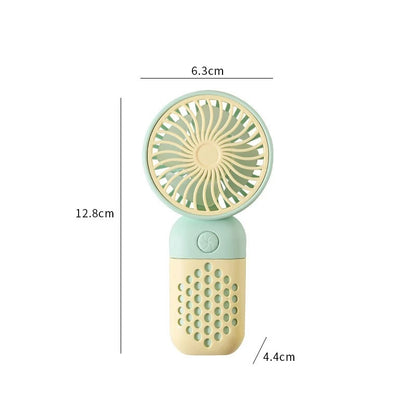 Cute Mini USB Handheld Fan – Portable Rechargeable Pocket Cooling Fan for Home & Travel