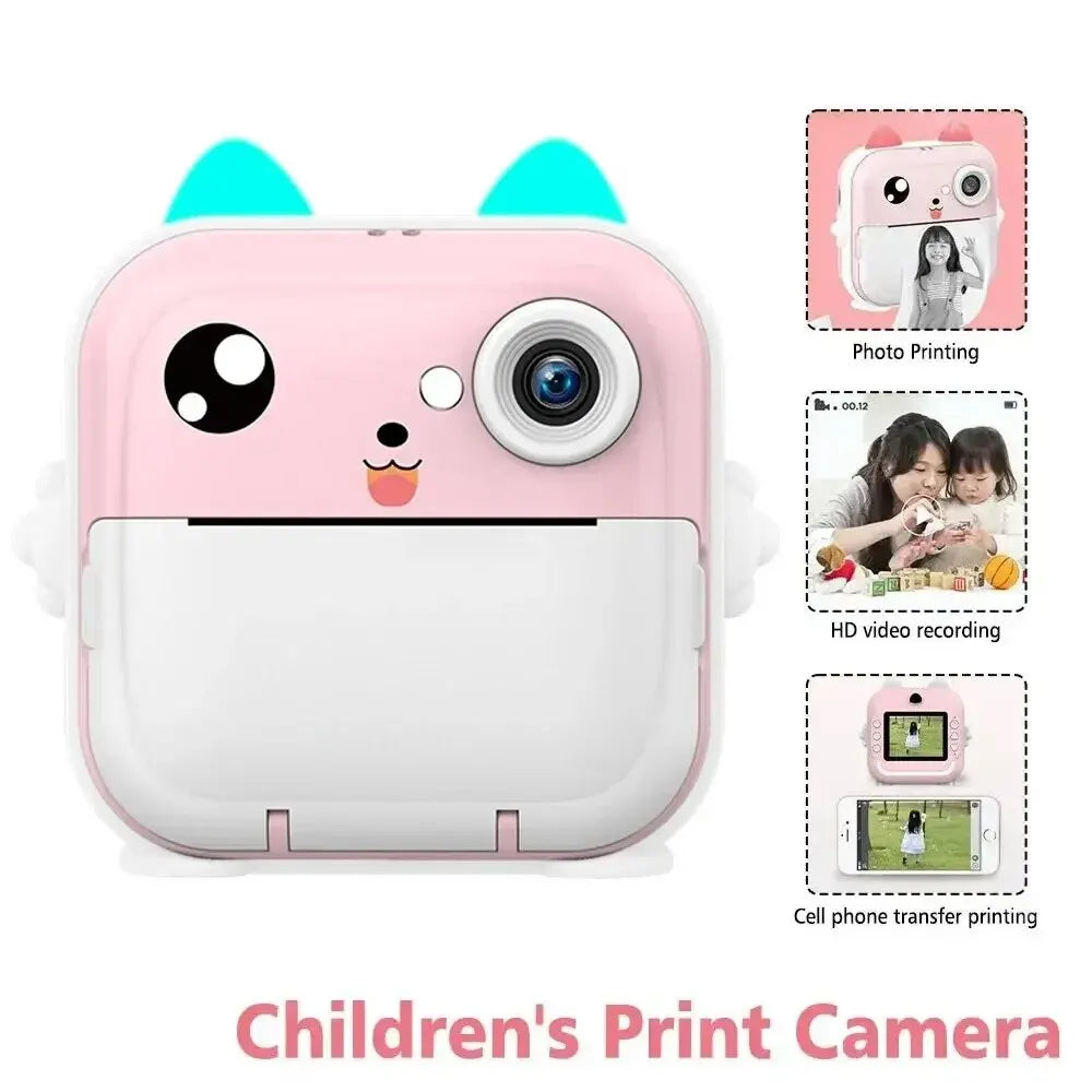 Kids Instant Print Camera P HD Mini Digital Camera with Thermal Paper Printing
