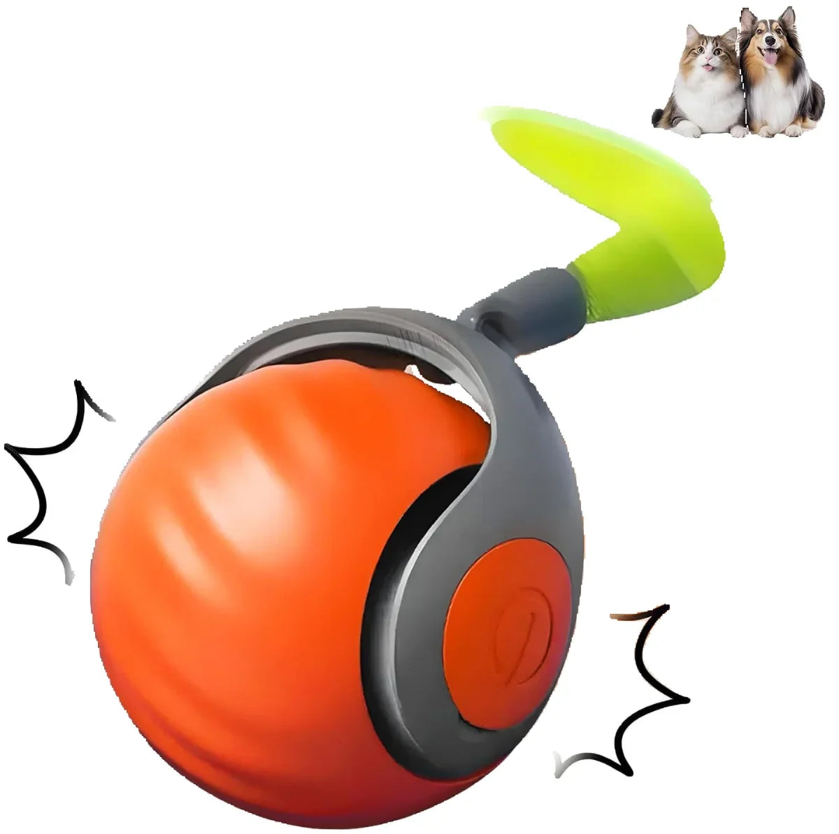 Smart Interactive Speedy Tail Pet Toys Automatic Moving Balls for Cats And Dogs Touch Motion Rolling Ball for Indoor and Outdoor - Zecs shopping