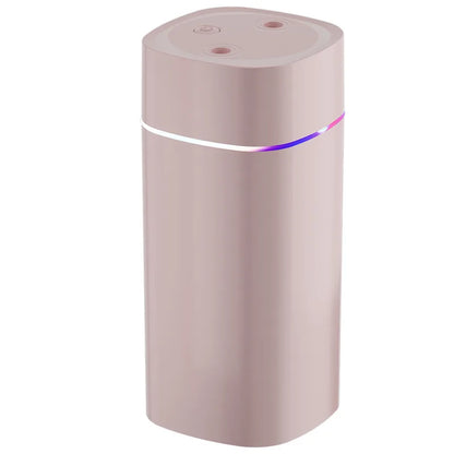 Dual-Nozzle USB Humidifier – Ultra Quiet Super Mist Air Moisturizer for Car & Home