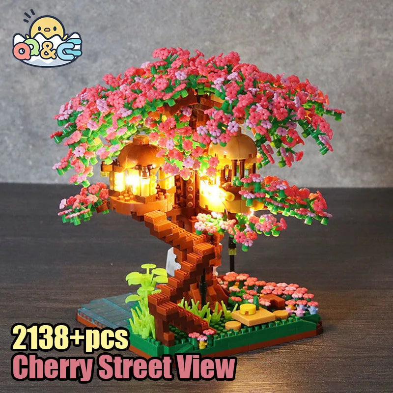 Mini Sakura Tree Building Blocks Set Diy Cherry Premium & Affordable