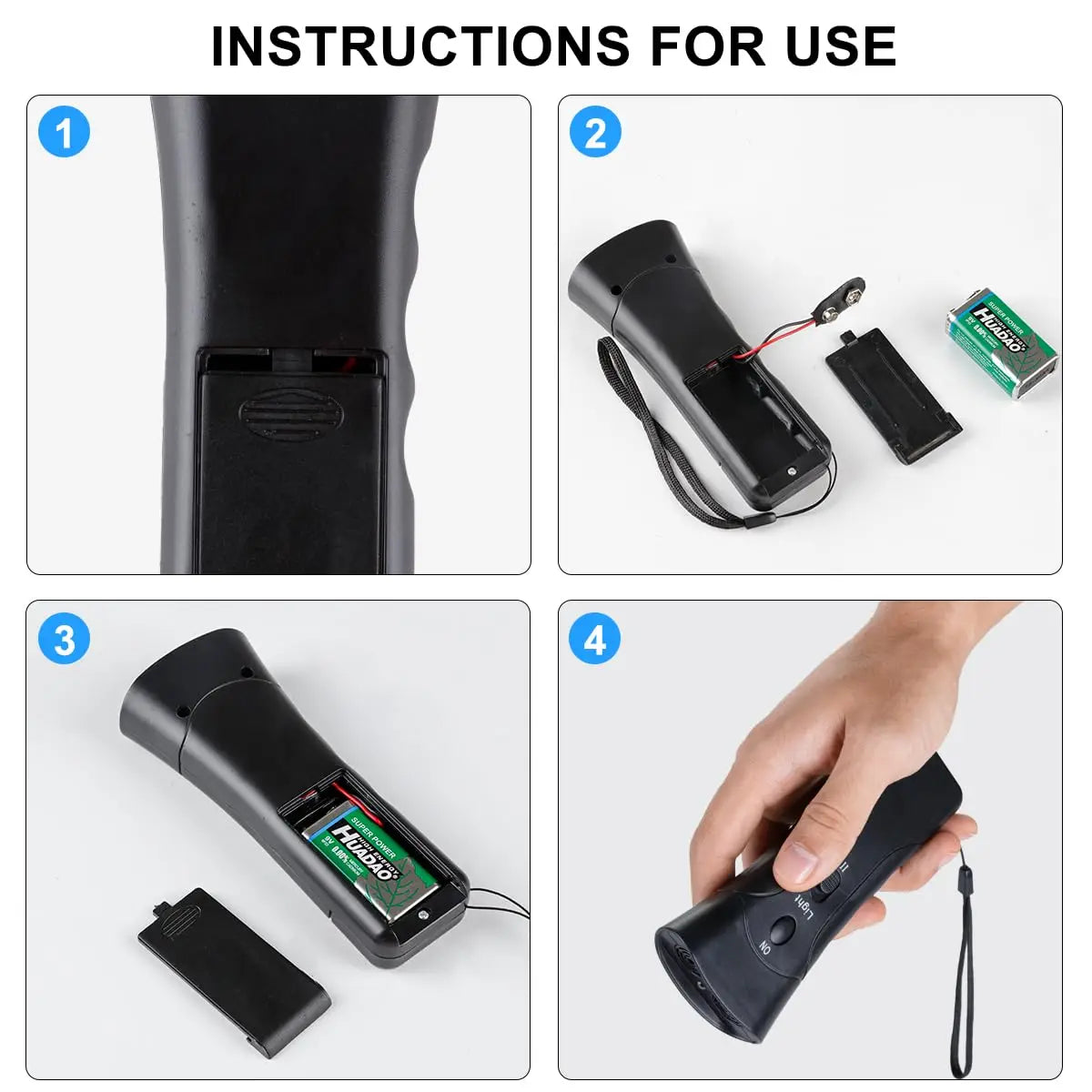 Pet Dog Repeller Anti Barking Stop Bark Training Device Trainer LED Ultrasonic Anti Barking Ultrasonic Without Battery - Zecs shopping