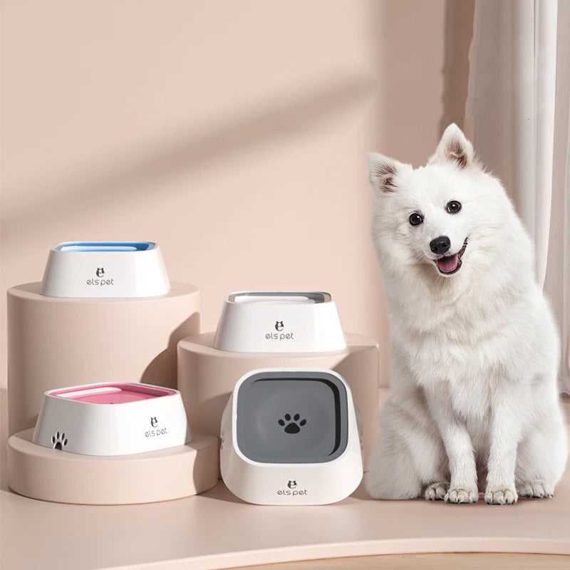 Pet Water Bowl Anti Spill Automatic Dog Bowl Vehicle Carried Floating Bowl Slow Wate - Zecs shopping