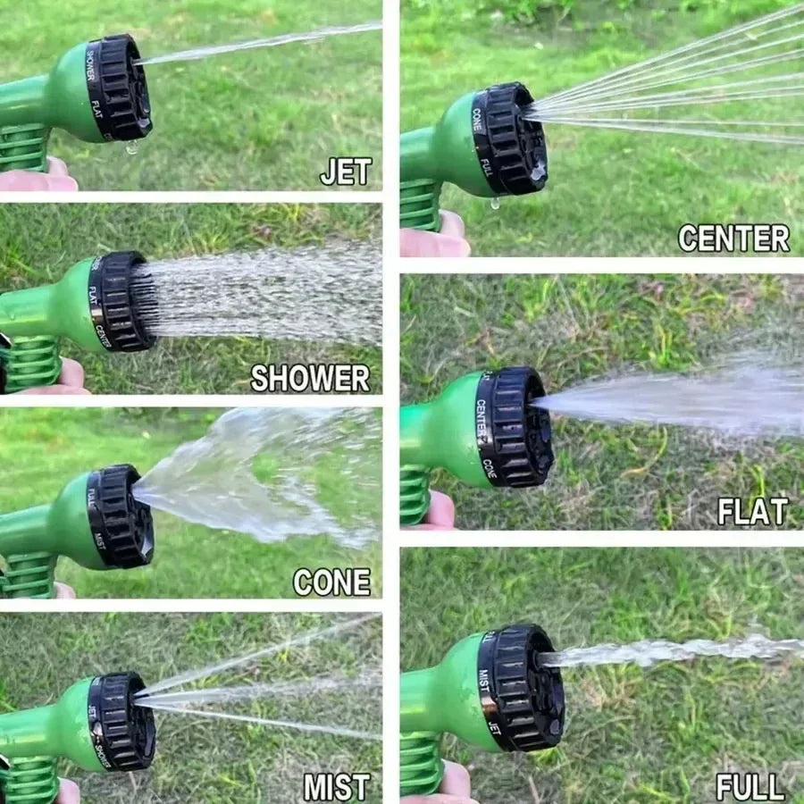 FT Expandable High-Pressure Magic Hose Water Spraying Functions Gun Durable Materials Home Garden Watering Tools