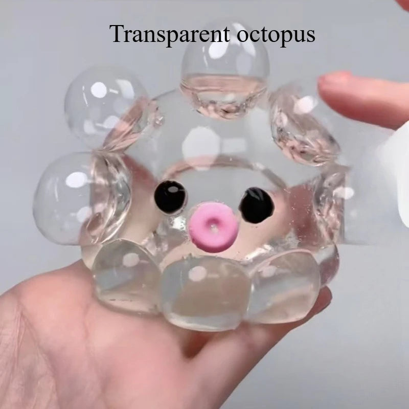 Squishy Bubble Pop Fidget Toy Stress Relief Ball & Octopus Popper for Kids & Adults Party Gift