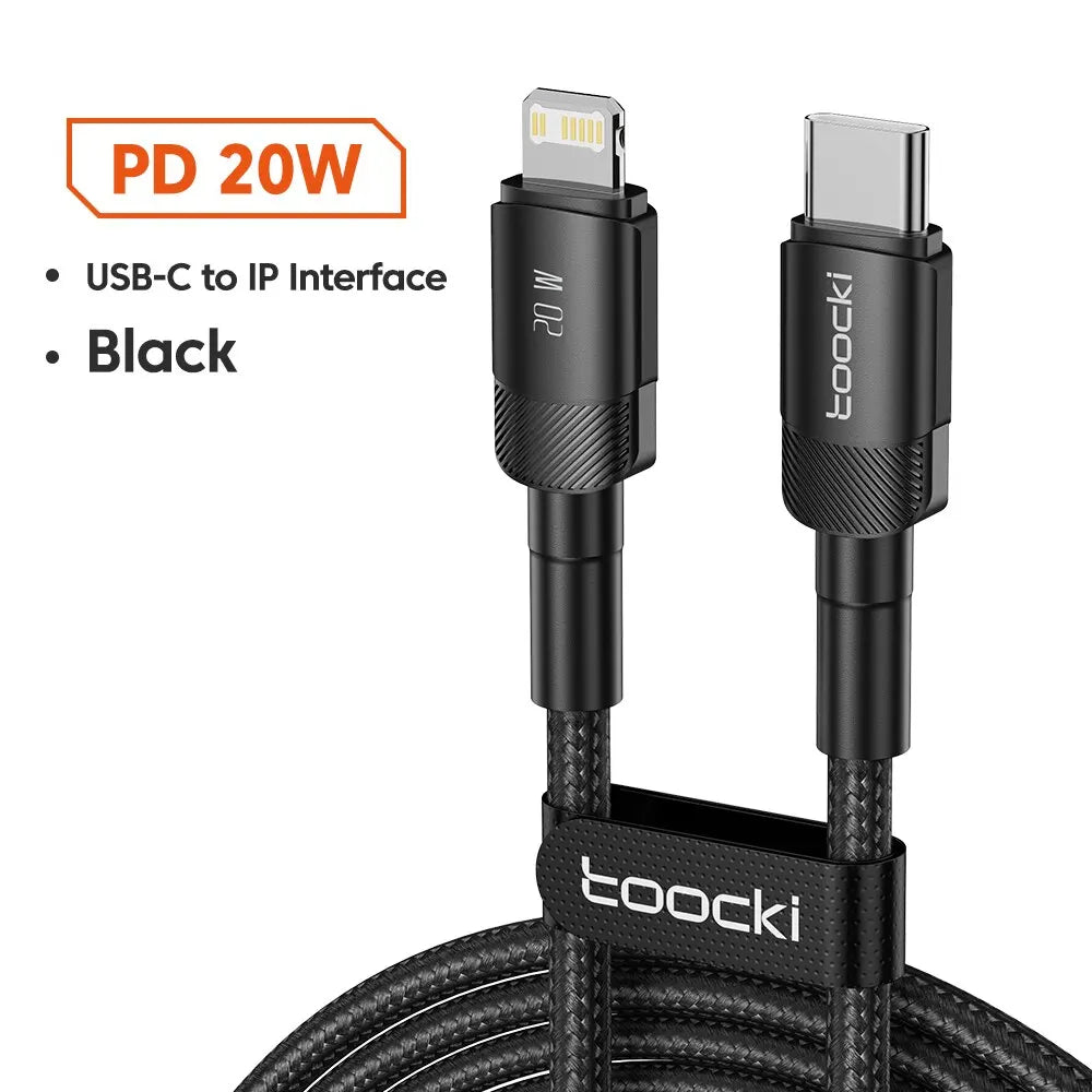 Toocki USB Type C Cable Fast Charging USB C Charger Cord For iPhone Huawei P P Realme Oppo Oneplus Power Bank