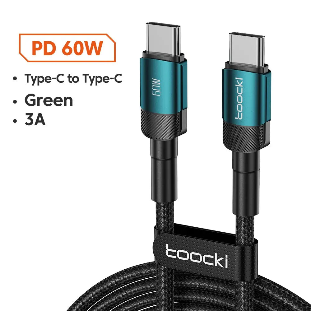 Toocki USB Type C Cable Fast Charging USB C Charger Cord For iPhone Huawei P P Realme Oppo Oneplus Power Bank
