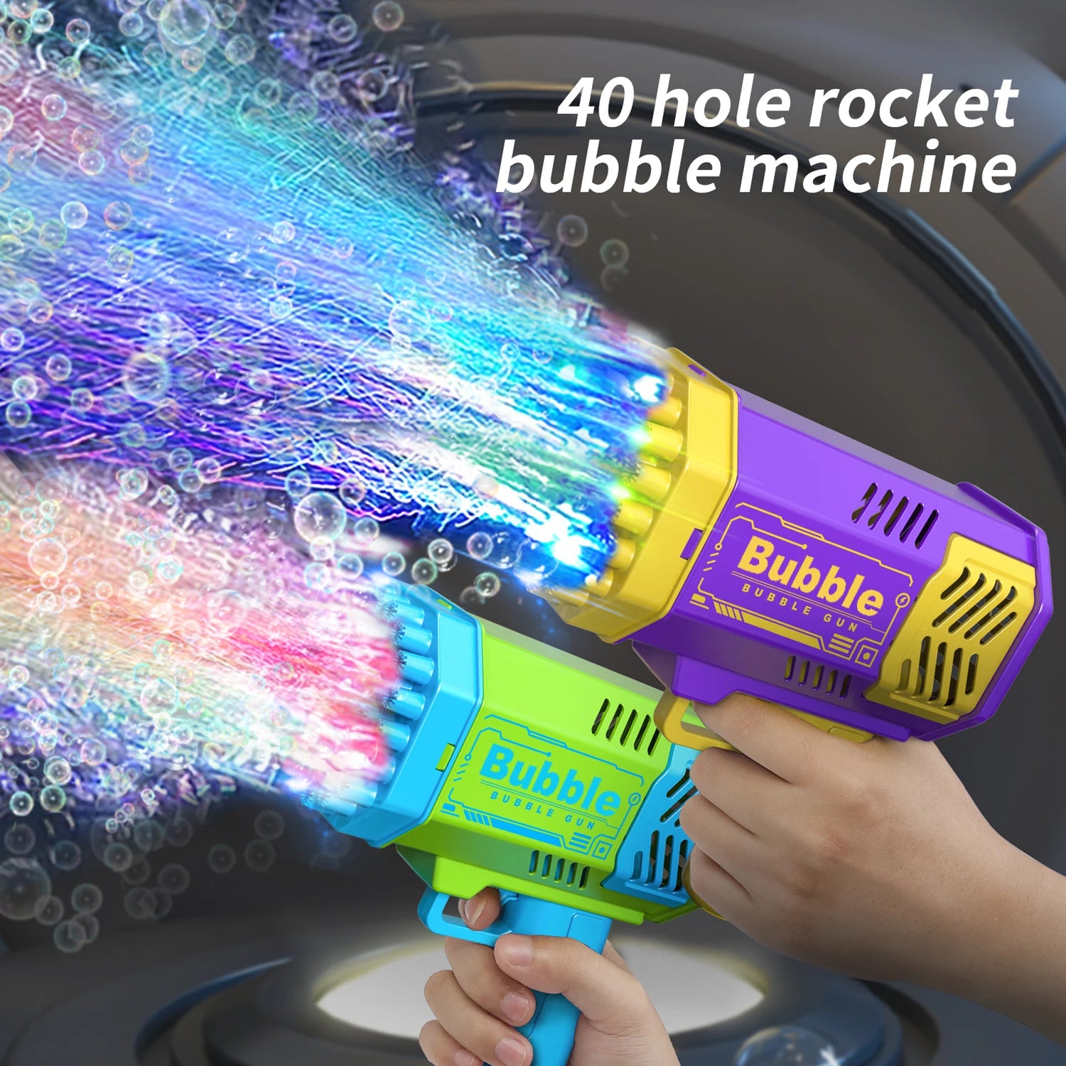 Hole Bubble Gun Outdoor Wedding Atmosphere Unisex Birthday Gift Excluding Bubble Liquid and Battery