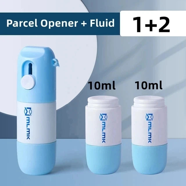 Thermal Paper Correction Fluid with Unboxing Knife Portable Durable Thermal Paper Data Identity Protection Fluid Eraser