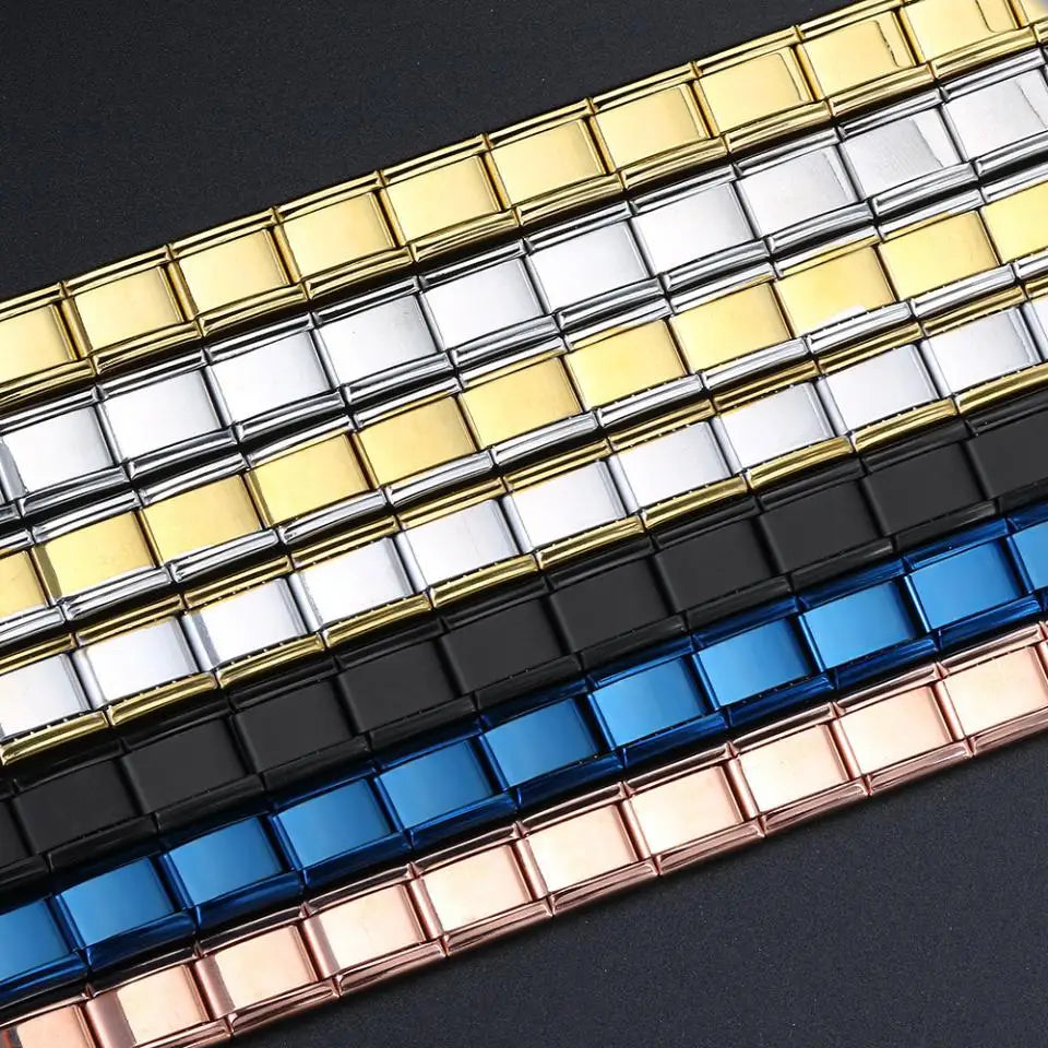 Classic Stainless Steel Pendant Italian Chain Link Men Women Suitable For 9mm Bracelet Making DIY Steel Module Tools - Zecs shopping