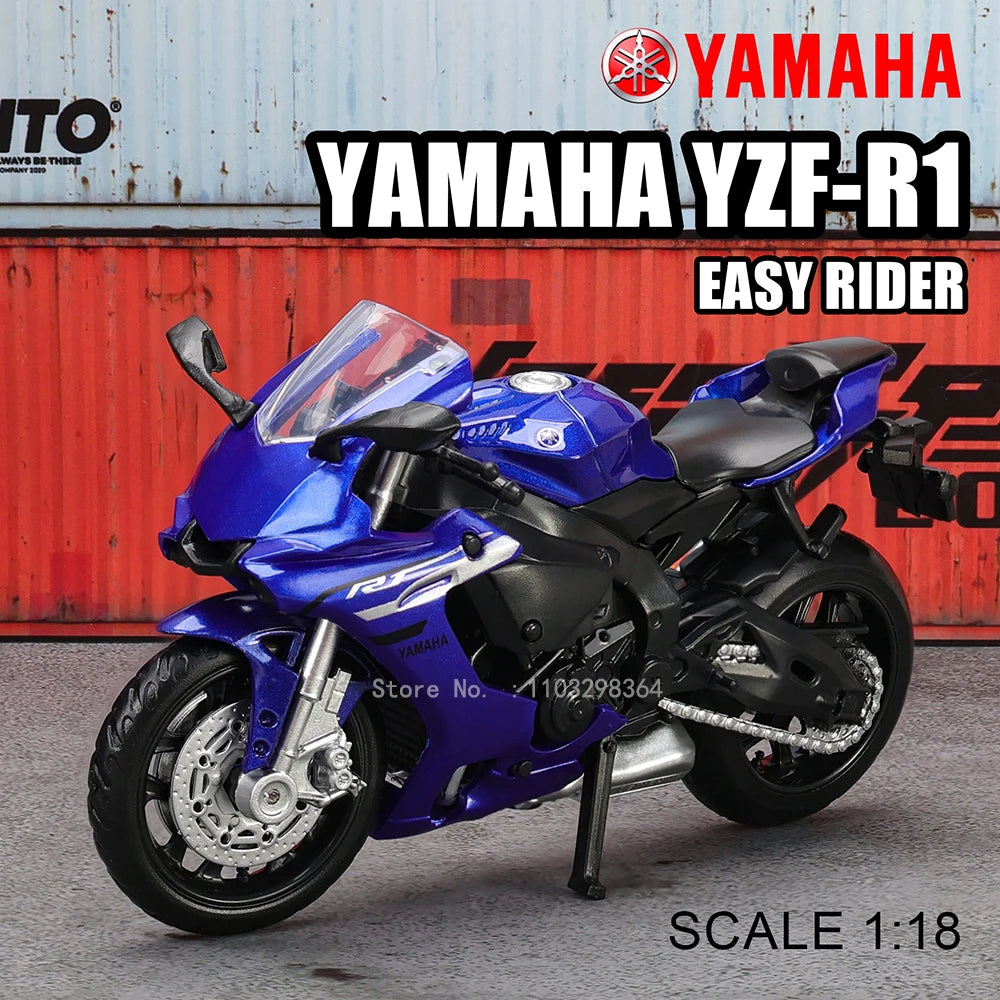 Suzuki GSX-R1000 & YAMAHA YZF-R1 1976 Alloy Motorcycles 🏍️💨 | Classic Diecast Model Toy Gifts