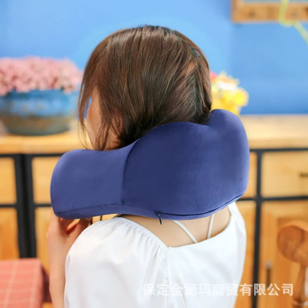 Memory Foam Cushion Without Carry Bag Travel essentials U Shaped Pillows Travel Pillow Neck Protect Neck Support - Zecs shopping