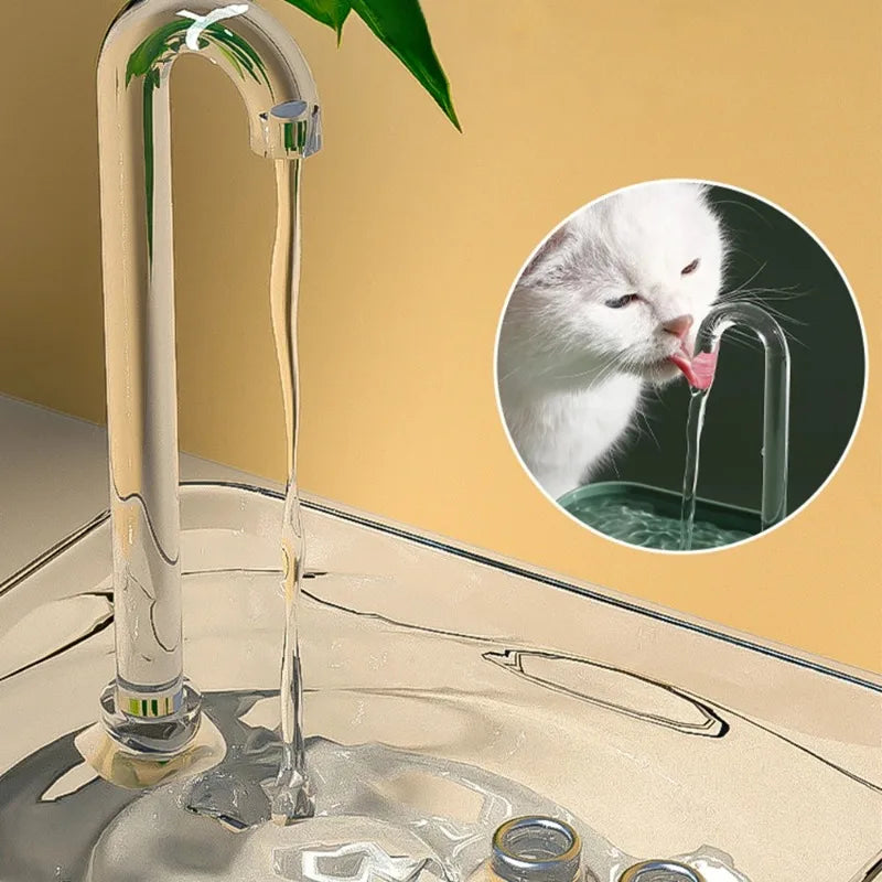 Cat Water Fountain Auto Filter Transparent Cat Drinker USB Electric Mute Recirculate Filtering Drinker for Cats Water Dispenser - Zecs shopping