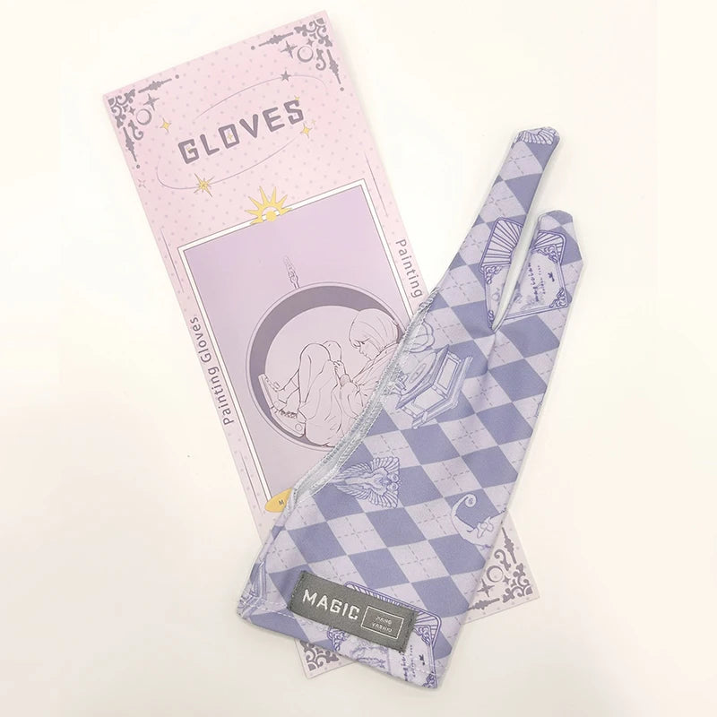 Cute Two-finger Glove for IpadGraphics Drawing Tablet HUION WACOMXP-PEN Sweat-proof Glove for sketching Paiting Art Student