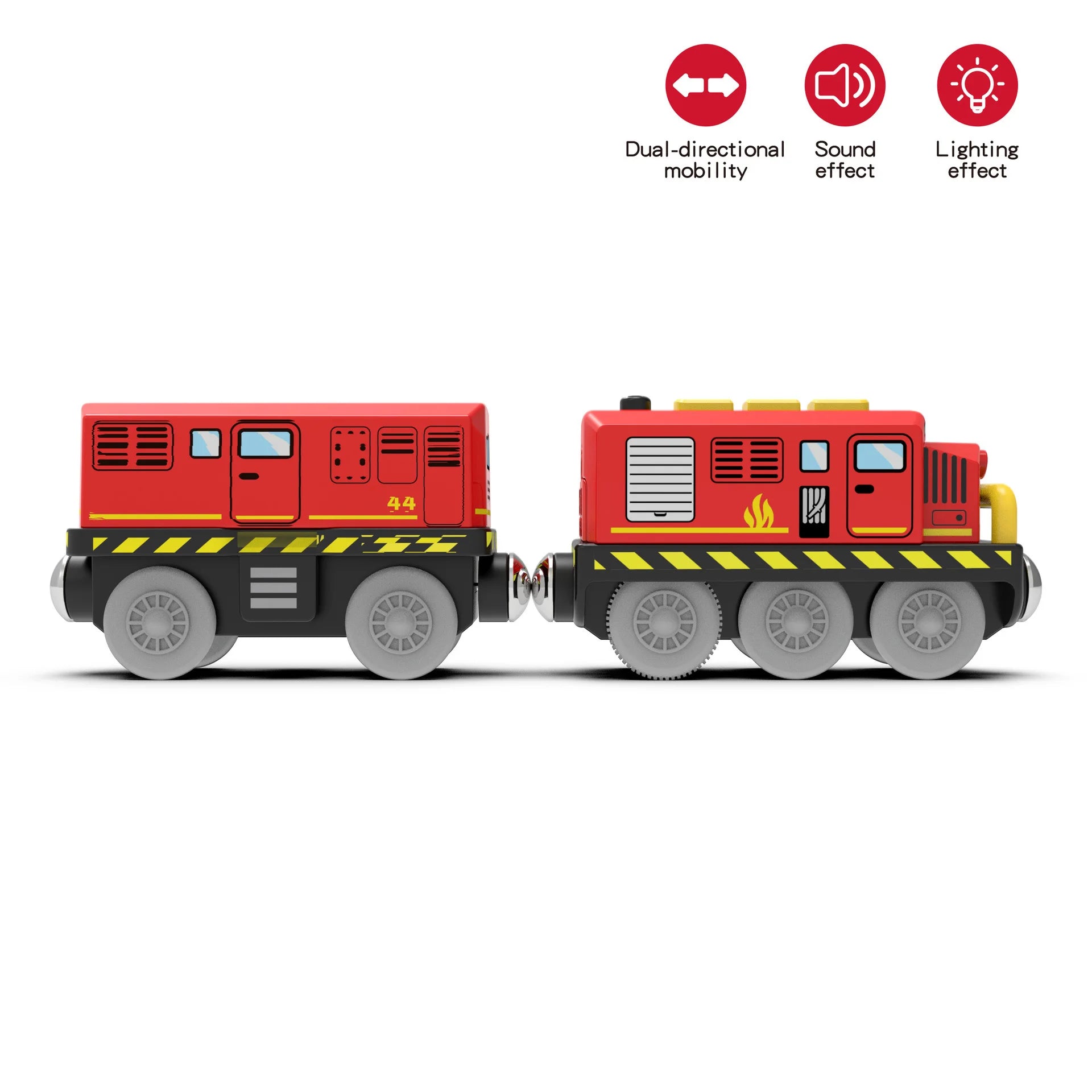 Magnetic Electric Train Set Wooden Track Locomotive with Carriages for Kids