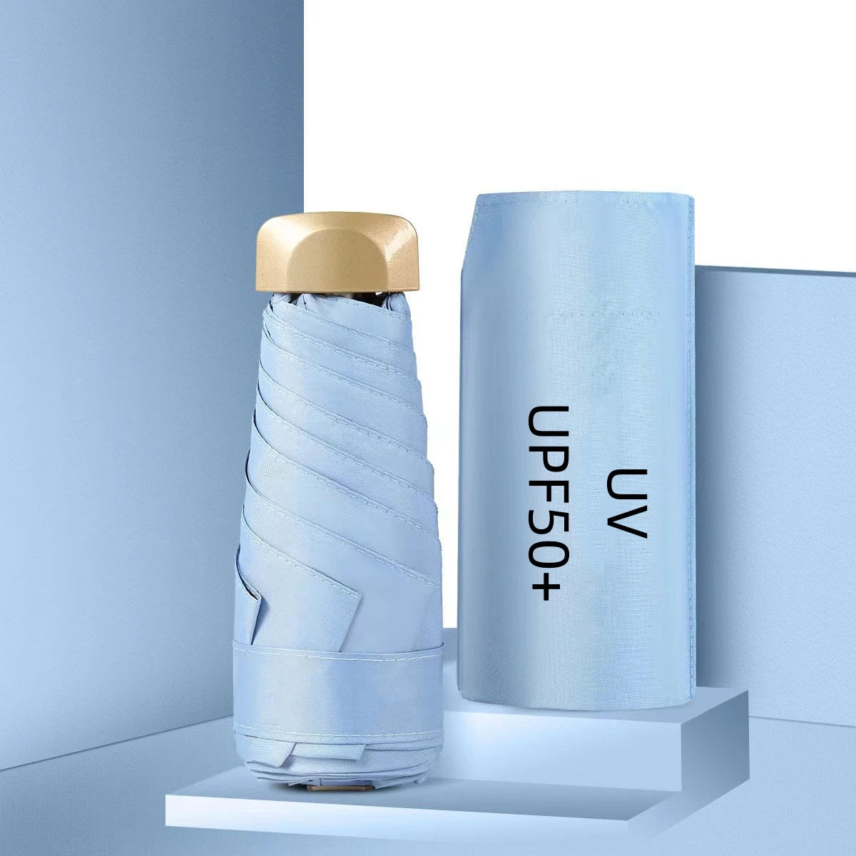 Mini Pocket Umbrella Small Sun Rain Umbrellas Vinyl Folding Umbrella UV Ultraviolet Protection Sun Shade Pocket Parasol Capsule