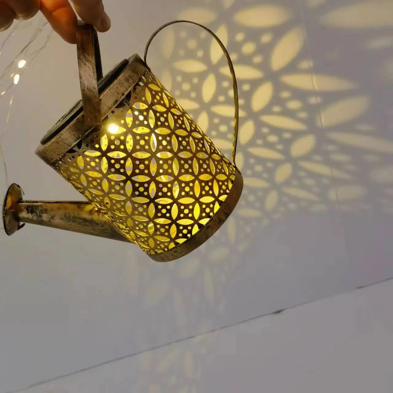 1pc Solar Watering Can with Lights Outdoor Solar Garden Lights Decro Solar Lights Waterproof Hanging Lantern for Yard Patio - Zecs shopping