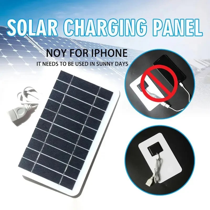 Solar Panel With USB Outdoor Hiking And Camping Portable Battery Mobile Phone Charging Bank Charging Panel